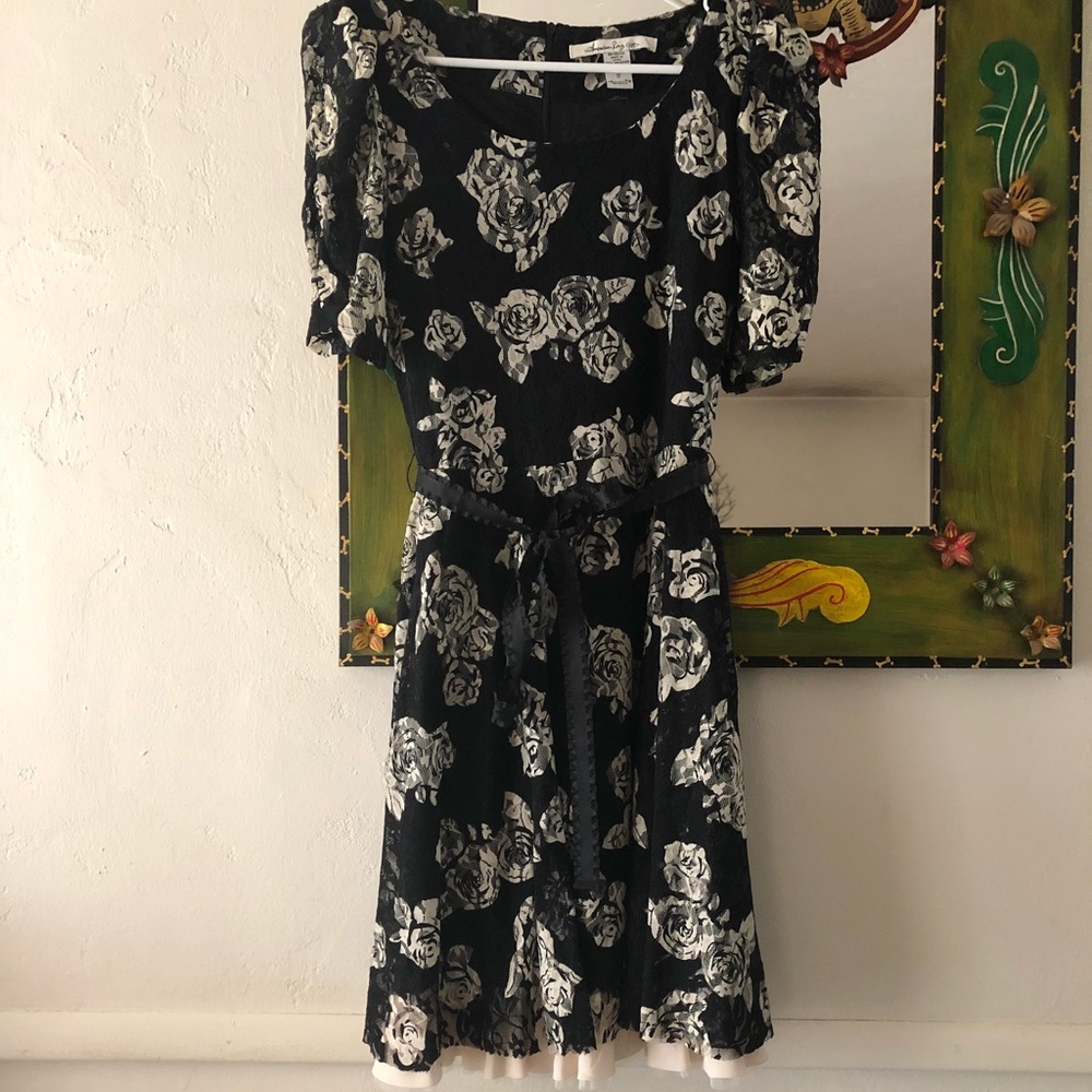 DONATED American Rag Floral and Lace Dress